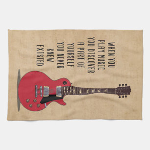 Music Art When You Play Music Tea Towel