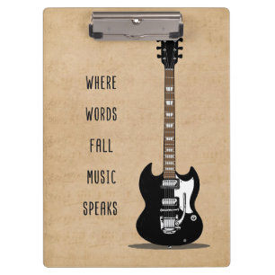 Music Art Where Words Fall Music Speaks Clipboard