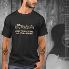 Music Artist Black and Tan Guitar T-Shirt