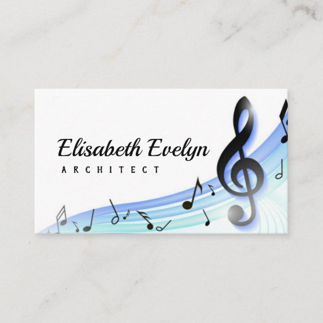 Music background business card (Front)
