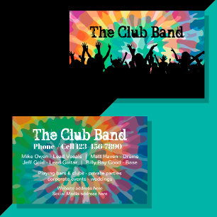 Music Band Cool Crowd Club Design Business Card