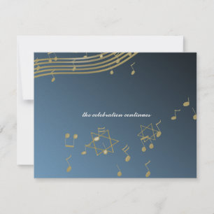 Music Bar Mitzvah/ Reception Card