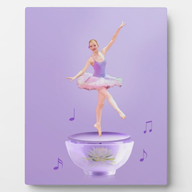 Music Box Ballerina Customisable Plaque (Front)
