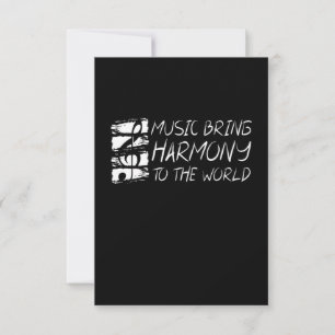 Music Bring Harmony To The World RSVP Card