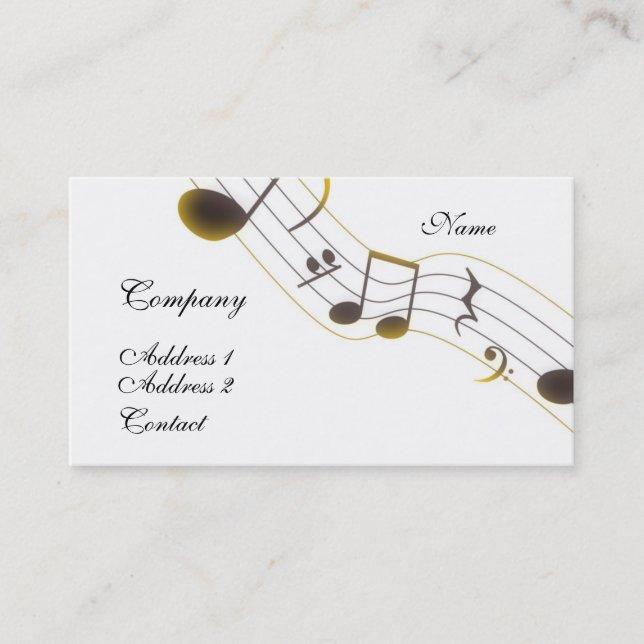 Music Business card (Front)