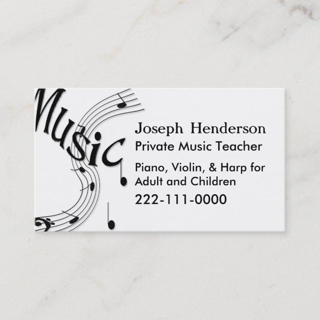 Music Business Card (Front)