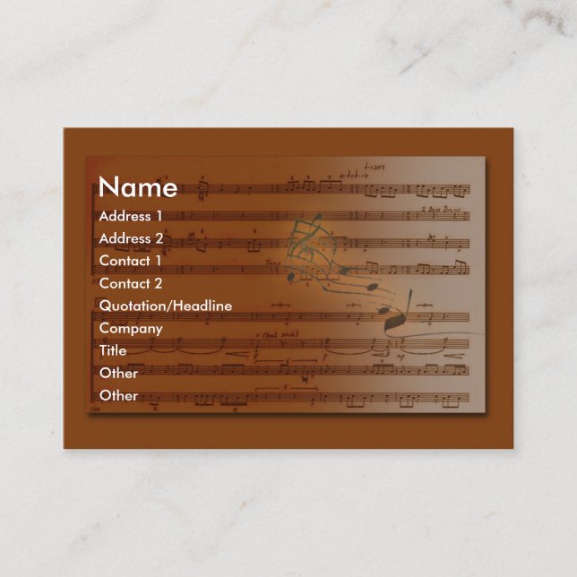 music business card (Front)