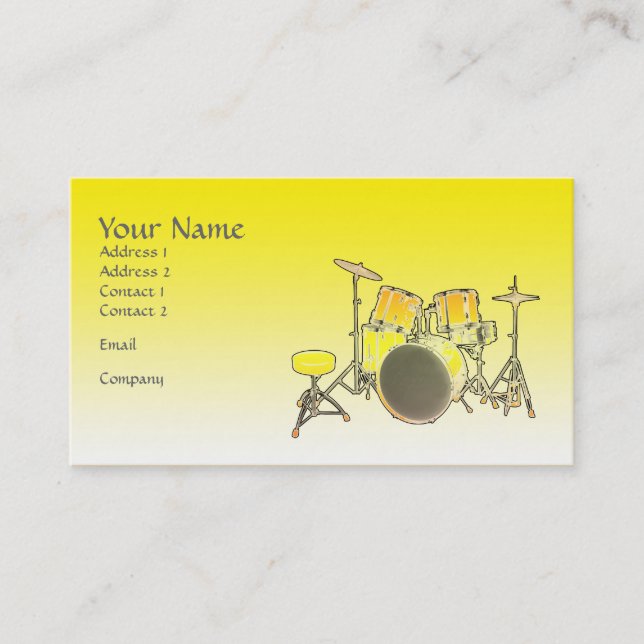Music Business Card - Drum Kit (Front)