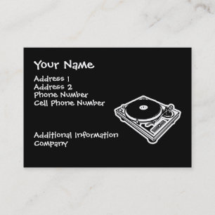 Music Business Card - Turntable - DJ