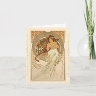 Music by Alphonse Mucha, Happy Birthday Card