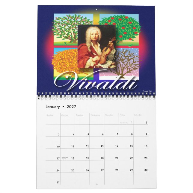 MUSIC CALENDAR (Jan 2027)