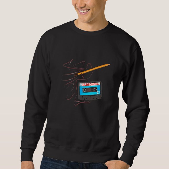 Music Cassette 70s 80s 90s Rock Hardrock Pop Oldsc Sweatshirt (Front)