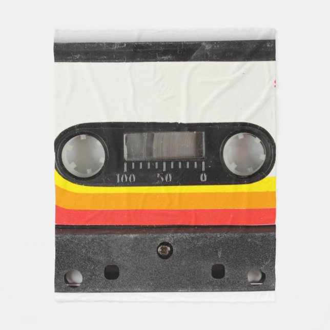 Music cassette fleece blanket (Front)