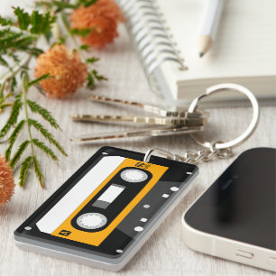 Music Cassette Key Ring