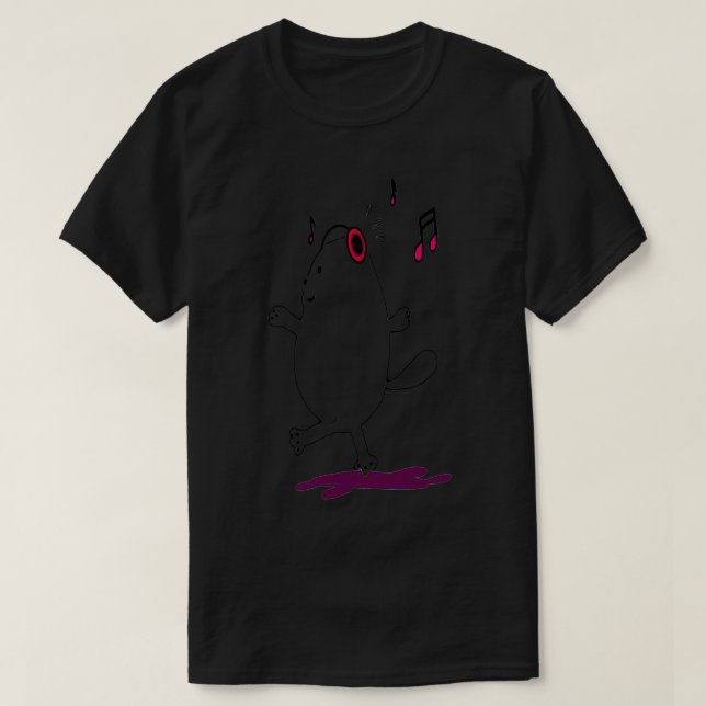 Music Cat  T-Shirt (Design Front)