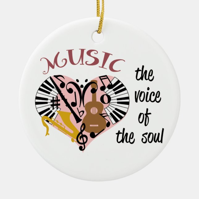 Music Ceramic Tree Decoration (Front)