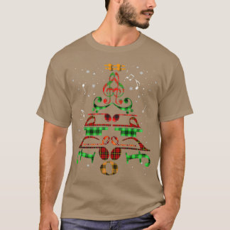Music Christmasree Music Notesreble Clef Decor fri T-Shirt
