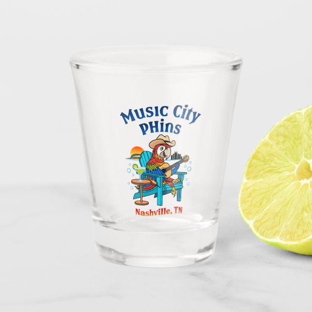 Music City Phins Shot Glass (Front)