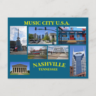  MUSIC CITY USA Postcard