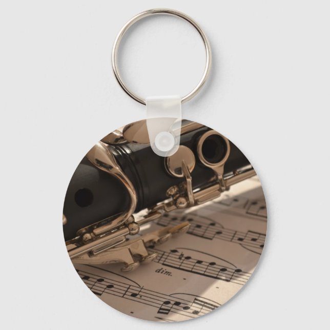 Music Clarinets Musical Notes Destiny Dance Fun Key Ring (Front)