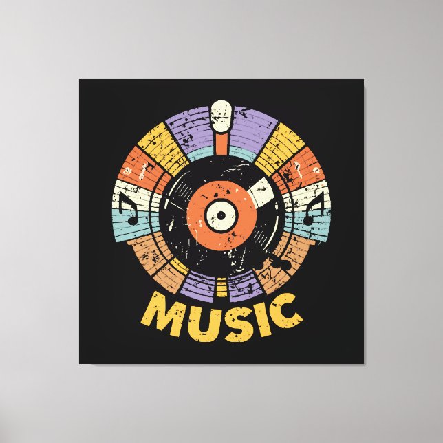 music classic retro canvas print (Front)