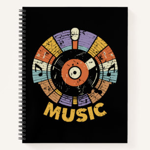 music classic retro notebook