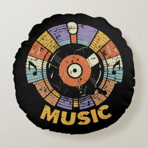 music classic retro round cushion