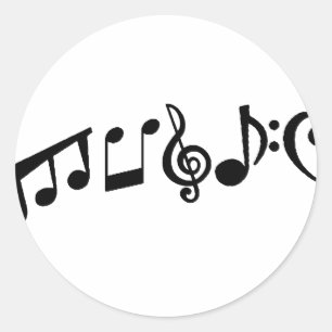 Music Classic Round Sticker