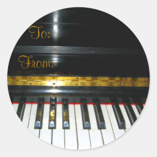 Music_ Classic Round Sticker