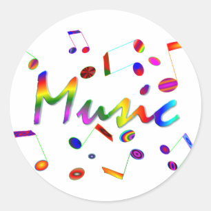Music Classic Round Sticker