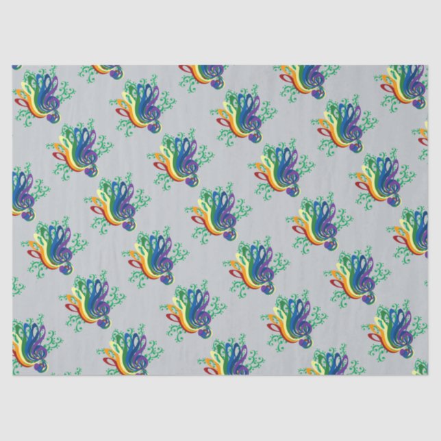 Music Clef Bouquet Tissue Paper (Front)