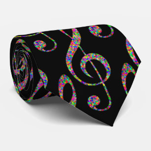 Music Clef in Rainbow Tie