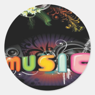 Music Colors Classic Round Sticker