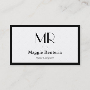 Music Composer - Clean Stylish Monogram Business Card