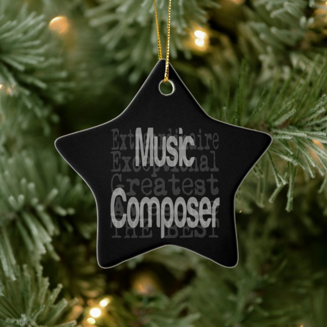 Music Composer Extraordinaire Ceramic Tree Decoration (Tree)