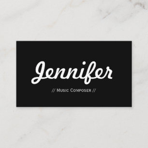 Music Composer - Minimal Simple Concise Business Card