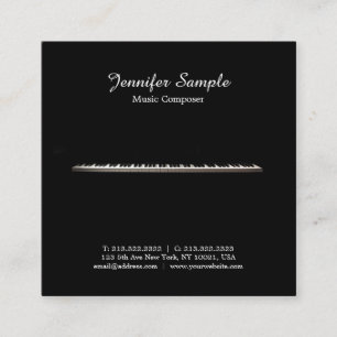 Music Composer Teacher Instructor Elegant Plain Square Business Card