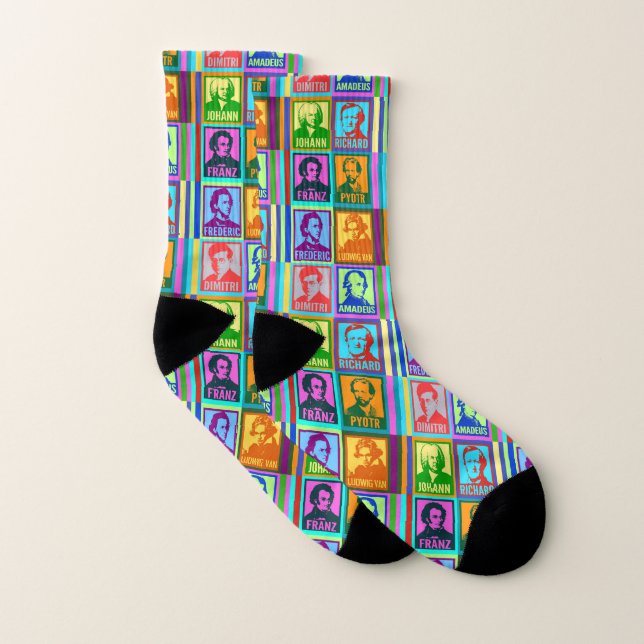 Music Composers | Pop Art All-Over-Print Socks (Pair)