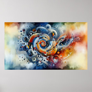 Music composition - lyrical abstract piece 06 poster
