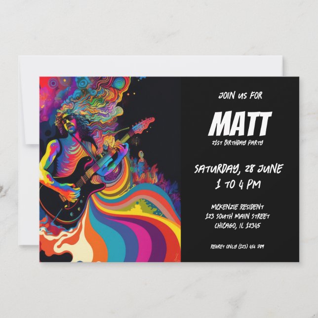 Music Concert Guitarist Invitation (Front)