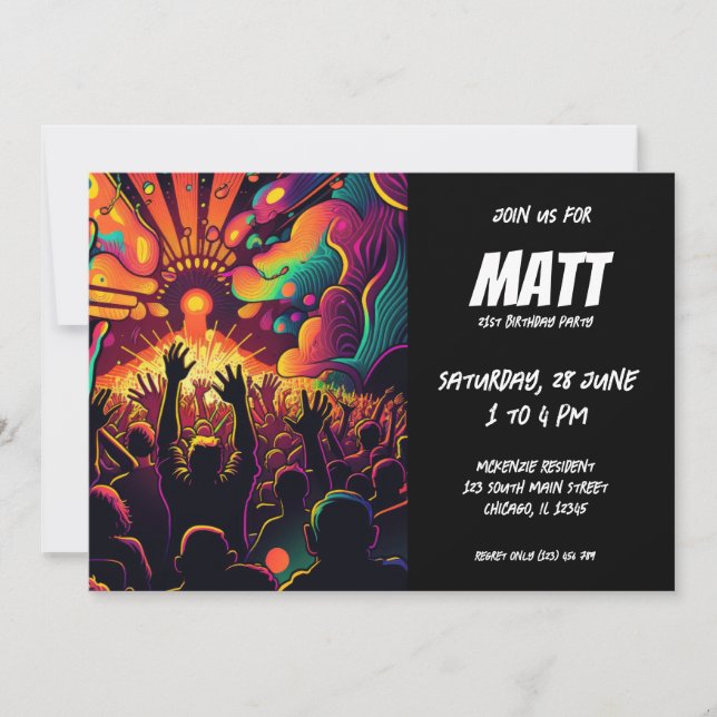 Music Concert Guitarist Invitation (Front)