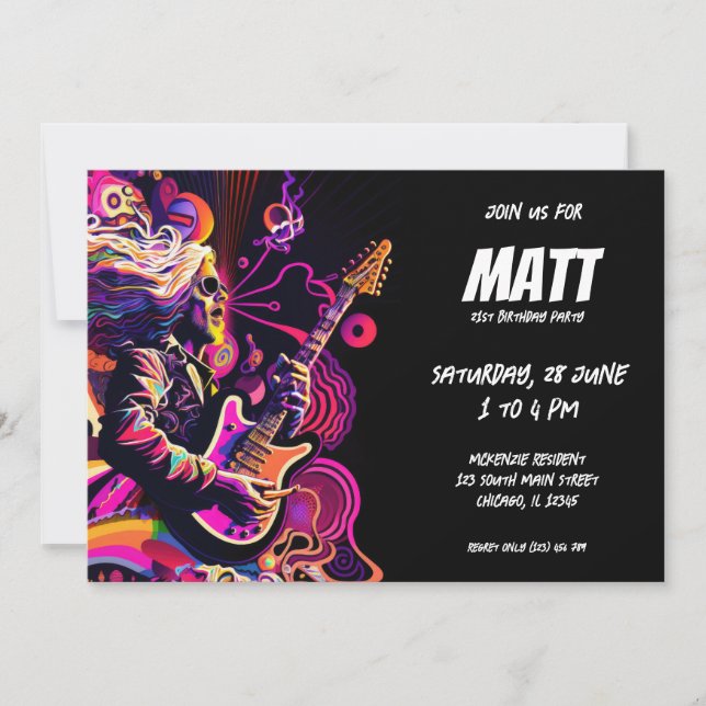 Music Concert Guitarist Invitation (Front)