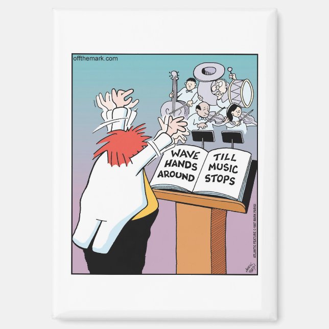Music Conductor Instructions - Wave Hands to Music Magnet (Front)