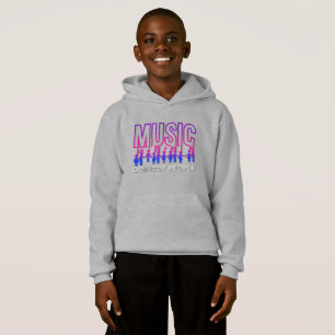 Music Connects People Kids Pullover Hoodie