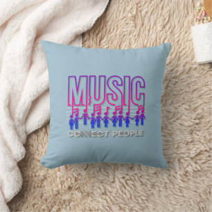 Music Connects People   Throw Pillow