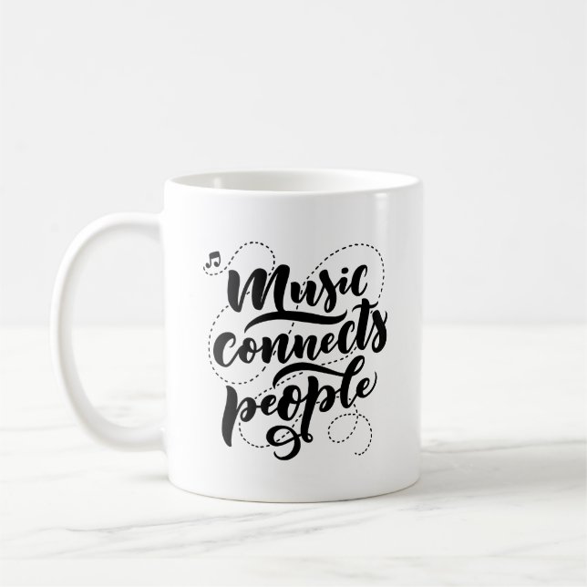 Music Connects People Typography Mug (Left)