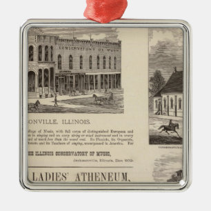 Music Conservatory, school, church Metal Tree Decoration