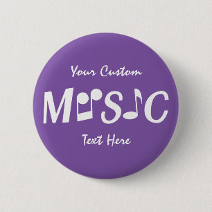 MUSIC custom colour & text buttons