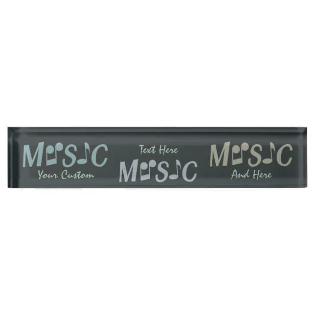 MUSIC custom desk nameplate (Front)
