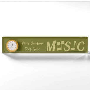 MUSIC custom desk nameplate